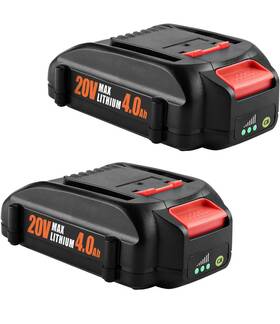 W0rx Ahomtikk 2-pack 20v 4.0ah Lithium Battery Replacements For Powershare