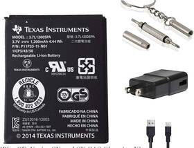 Amped 880248005865 Battery And Charging Kit For Ti 84 Plus Ce - Nspire Cx Ii Black