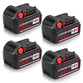 Aoasur Ni1860 18v 6.0ah-4p Replacement Battery For Milwaukee M18 4packs 6000mah