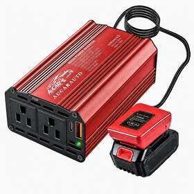 400w Aucarauto 740747927917 Power Inverter Compatible With Milwuakee 18v Battery Dc To Ac 110v