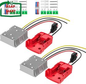 Azocek 726084984998 2 Pack 18v To 12v Step Down Converter Compatible With Mil-wau-kee Bat
