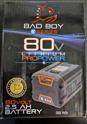 Bad Boy 088-7530-00 E-series 80v Lithium Propower 2.5 Ah Battery Oem