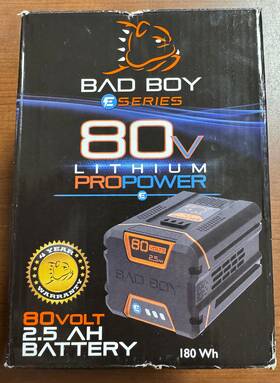 Bad Boy Bat80v25a E-series 80v Lithium Propower 2.5 Ah Battery Oem - New