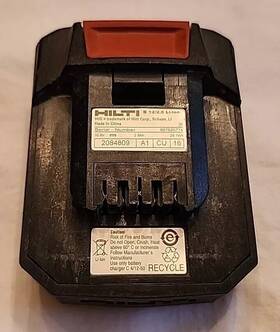 607920774 Battery Hilti B 12/2.6 12v 2.6ah Rechargeable Lithium Ion