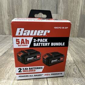 1907c-b-2p Bauer 20v 5 Ah Lithium-ion Battery Bundle - 2-pack 1907c-b-2p Bauer 20v 5 Ah Lithium-ion Battery Bundle - 2-pack