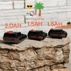 1-lbxr2020 Black Decker 3-black And Lithium Ion Batteries 2.0ah 2-lbxr20 1.5ah Tested