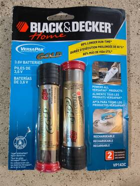 Vp143c Black & Decker 885911105538 And Versapak Gold 3.6v Extra Batteries 2-pack Brand New Vp110/vp143c