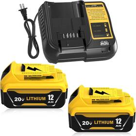 Boetpcr 744110945072 2 Packs 12000mah Lithium Replacement For Dewalt 20v Max Battery 12.0ah And Dcb10