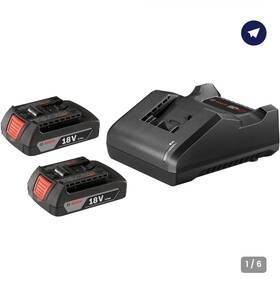 Gxs18v-23b21 Bosch New 18v 2-battery Starter Kit Slimpacks And Charger