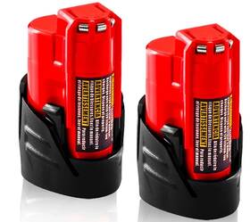 Branded Hg-8904 2 Pack 3.0ah Replacement Battery For Milwaukee M12 12v Tools And Heated Jacket