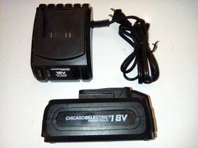 68859-68860 Chicago Electric 18v Volt Nicd 1500mah Battery 68860 And Charger 68859 Tested Good