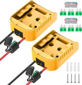Choikwong 744759587343 2 Pack Power Wheel Adapter For Dewalt 20v Battery With Switch Fuse And Wi