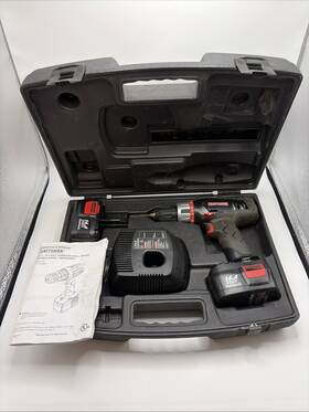 315.115390 Craftsman Cordless Drill Driver Set 3/8in 14.4v With Case 2 Batteries And Charger