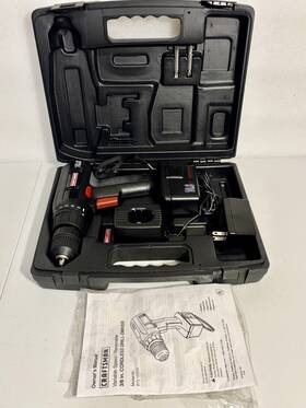 Craftsman 973.111330 3/8 Inch Drill Driver 10.8v Model Case Batterie And Charger