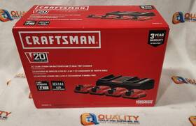 Cmcb2011-4c Craftsman V20 1 Dual Port Charger And 4 20v Battery 1.5ah Set - Cmcb2011-4c Craftsman V20 1 Dual Port Charger And 4 20v Battery 1.5ah Set -