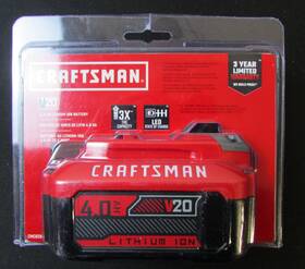 Cmcb204-0pe Craftsman New V20 Lithium-ion 4.0 Ah Lithium Ion Battery A8