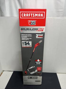Cmcps630d1 Craftsman 20v Max Brushless Pole Saw 10ft X8 Inch With Battery And Charger