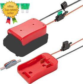 Crivnhar 445041032000 Power Wheel Adapter Compatible For Craftsman 20v Battery With Fuse And Wire Termin