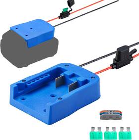 Crtbelfy 445013722724 Power Ride Wheel Adapter Compatible For Kobalt 24v Battery With Fuse