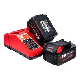 Jjy-001 Cruruakku 2 Pack Replace Battery For Milwaukee M18 5.0ah And Charger Combo Comp