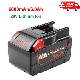 Cukect 02-4209 28v 6000mah Replacement For Milwaukee Mk28 High Output Battery M28