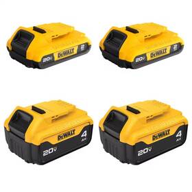 Dewalt 313101442458 20v Max Lithium-ion 2.0ah Battery 2 -pack And 4.0ah