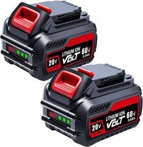 Dewalt 445045113163 2 Pack 9.0ah 20v/60v Flexvolt Battery Compatible With