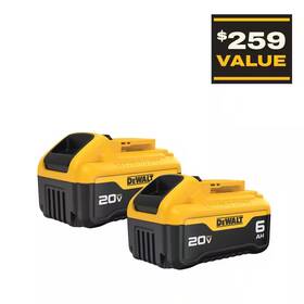 Dewalt 705353591228 20v Max Lithium-ion 6.0ah Battery 2-pack