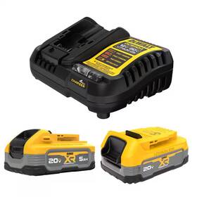 Dewalt 726084945302 Powerstack 20-volt Lithium-ion 5.0 Ah And 1.7 Batteries Charger