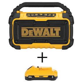 Dewalt 885911011624 20v Max Bluetooth Speaker And 1 Compact Lithium-ion 3.0ah Battery