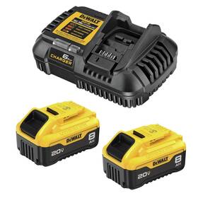 Dcb208-2cr Dewalt 20v Max 8 Ah Li-ion Battery Starter Kit Certified Refurbished