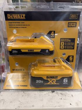 Dcb246-2 Dewalt Dcb246 20v Max Batteries 4ah/6ah