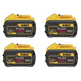 Dcb609-4 Dewalt Flexvolt 20v/60v Max Lithium-ion 9.0ah Battery Pack 4-pack