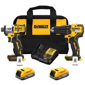 Dck228e2 Dewalt 20v Max Brushless Lithium-ion Cordless 2 6ah Battery Quick