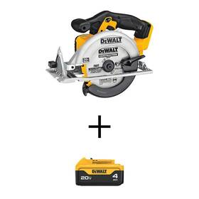 Dcs391bwdcb204 Dewalt 20v Max Cordless 6-1/2 Inch Circular Saw And 1 Premium Lithium-ion