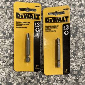 Dw2023 Dewalt Insert #3 Phillips Power Bit 2 Packs
