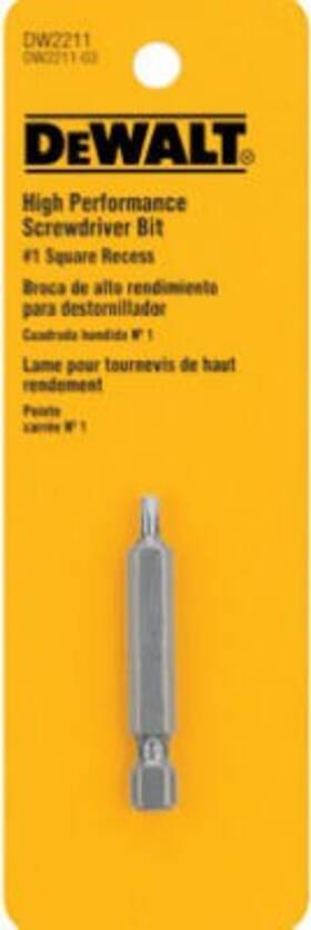 Dw2211 Dewalt #1 Square Recess Power Bit 2 Inch -