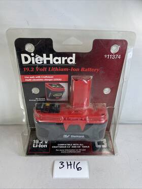 Diehard 3h16 New 911374 Battery 19.2 Volt Lithium-ion Craftsman C3 Ex Tools