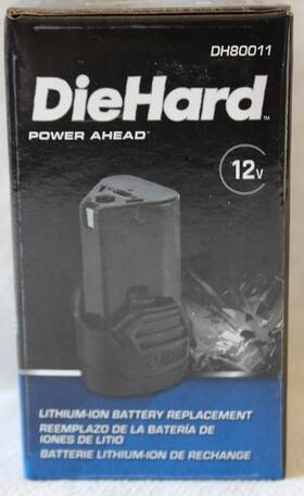 Diehard 80011 Dh80011 12 Volt 2.0 Ah Lithium-ion Replacement Battery New