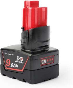 Dksidkn 603813561050 12v 9.0ah Li-ion Replacement Battery Compatible With Milwaukee 48-11-0490