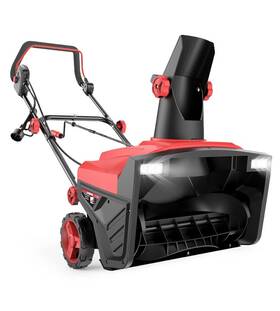 Ecomax 810941031854 Powerful 120v Electric Snow Blower With Double Led Lights 19.5 Inch Clearing Width