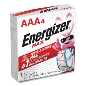 Energizer 039800013996 E92pk Max 1.5 V Aaa Alkaline Batteries 4/pk New