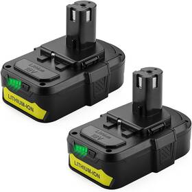 P102 Energup 313106342395 2pack 3.8ah 18v Replace For Ryobi Battery 18-volt One Plus Lit