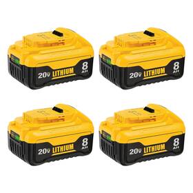 Fdtxjycq 730265187016 4-pack 8000mah Replacment For Dewalt 20v Max Battery Compatible With V
