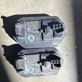 Festool 10009271 Bp-xs Lot Of 2 10.8v 2.6ah Li-ion Battery Packs Black