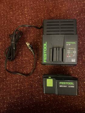 Festool Lc45 Battery Charger And Bps 15.6 Nicad Combo
