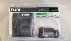 Fx0411-1cp Flex 24v 5ah Lithium Ion Battery And 160 Watt Fast Charger. 2023 Oem