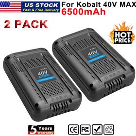 Kb540c-06 For Kobalt Kbt4040 2 Pack 6.5 Ah 40v Max Battery Lithium-ion Kb245-06 Kb240-06