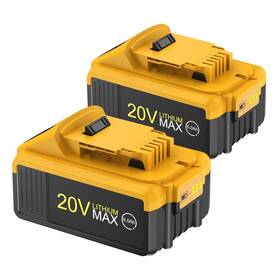 Foxview Fox-d1 2-pack 6.0ah 20v Max Lithium-ion Batteries For Dewalt - Replacement Dcb20