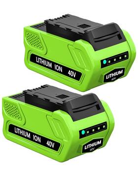 Rgr08l Gauride 2pack 6.0ah Lithium Ion Battery Replacement For Greenworks 40v 29472 294